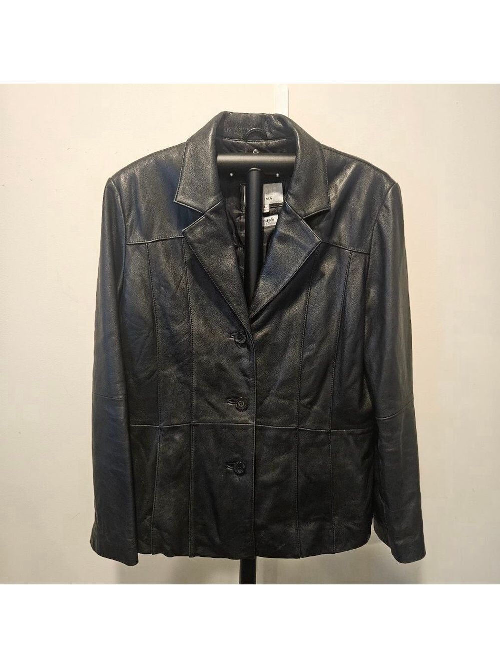 Women's Wilsons Leather Maxima Black Leather Jacket XL, Runs Small